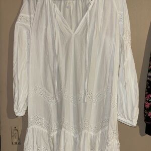 H&M White Eyelet Boho Peasant Dress
